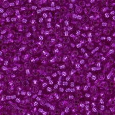 Miyuki rocailles Perlen 11/0 - Silver lined dyed hot lavender 11-1339